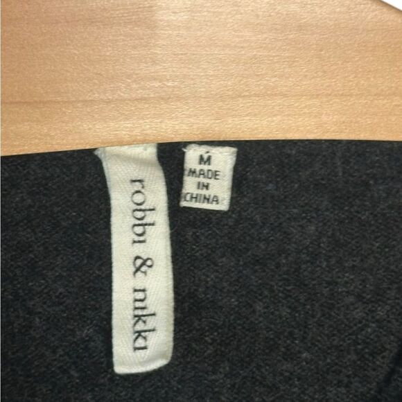 ROBBI & NIKKI Cashmere Wool Blend Tunic Sweater hoodie sleeveless Gray size M - Picture 7 of 9